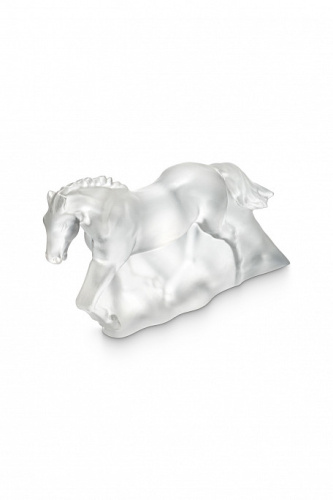 Хрустальная скульптура "Лошадь бегущая" матовая