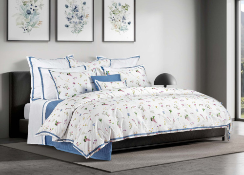 Комплект постельного белья BREZZA цвет WHITE/AIR FORCE BLUE Пододеяльник 240x220 см Наволочки 50x75 см - 2 шт Простыня 270x290 см