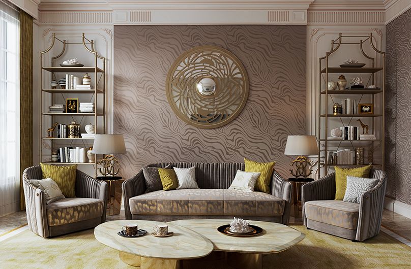 Гостиная Roberto Cavalli Home Interiors: место отдыха или место силы?