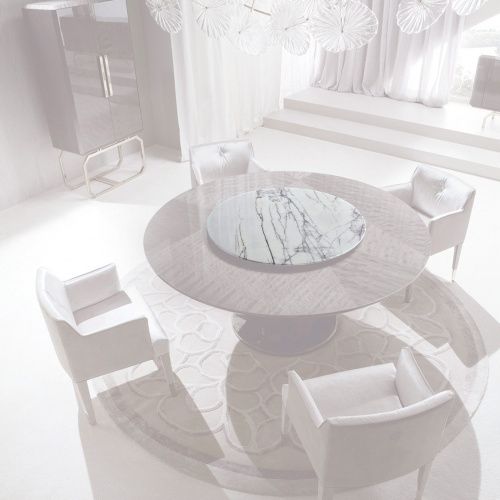 Круглая мраморная подставка Lazy Susan