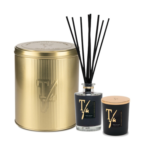 Подарочный набор NERO DIVINO/GOLD TIN BOX#2 (диффузор 250 мл + свеча 180 г.)