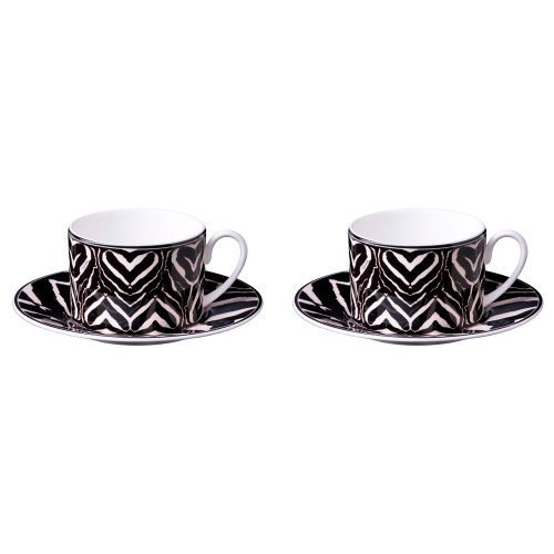 Чашка с блюдцем для чая Zebra