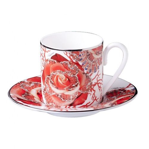 Чашка с блюдцем для кофе Rose Jewel