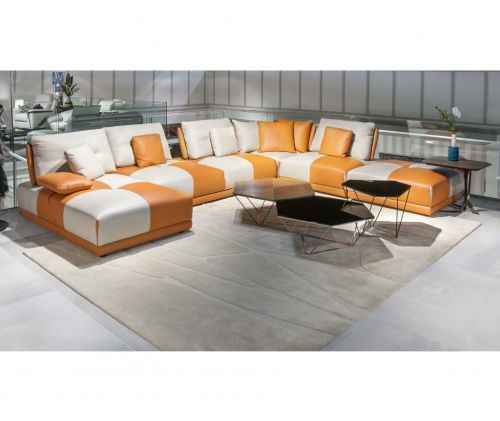 Диван SPRING White and orange