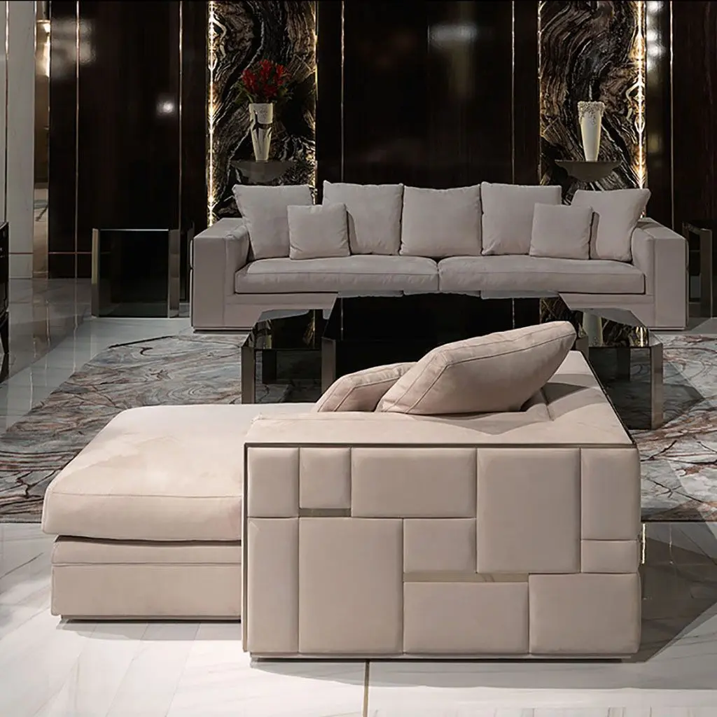 Диван с рекамье Babylon 180x120x357, итальянский стиль, ар-деко, белый отфабрики Visionnaire из Италии в интернет магазине элитной мебели