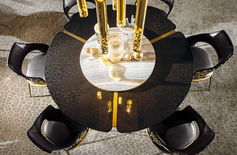 Круглые обеденные столы с Lazy Susan