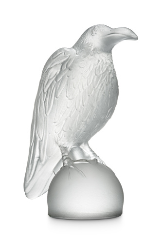 Хрустальная скульптура "Ворон на шаре"