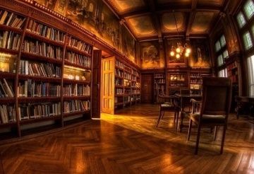 Интерьер домашней библиотеки 