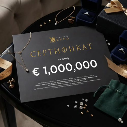 Подарочный сертификат на сумму 1000000€