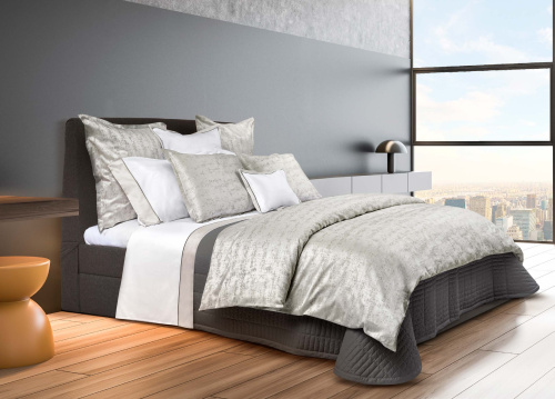 Комплект постельного белья BAROLO цвет GREY Пододеяльник 240x220 см Наволочки 50x75 см - 2 шт Простыня 270x290 см