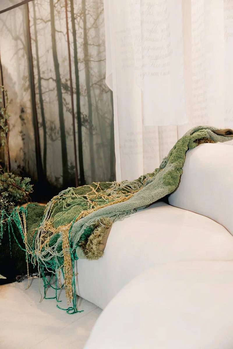 Предмет FIBER-ART: ПЛЕД ИЗ МХА