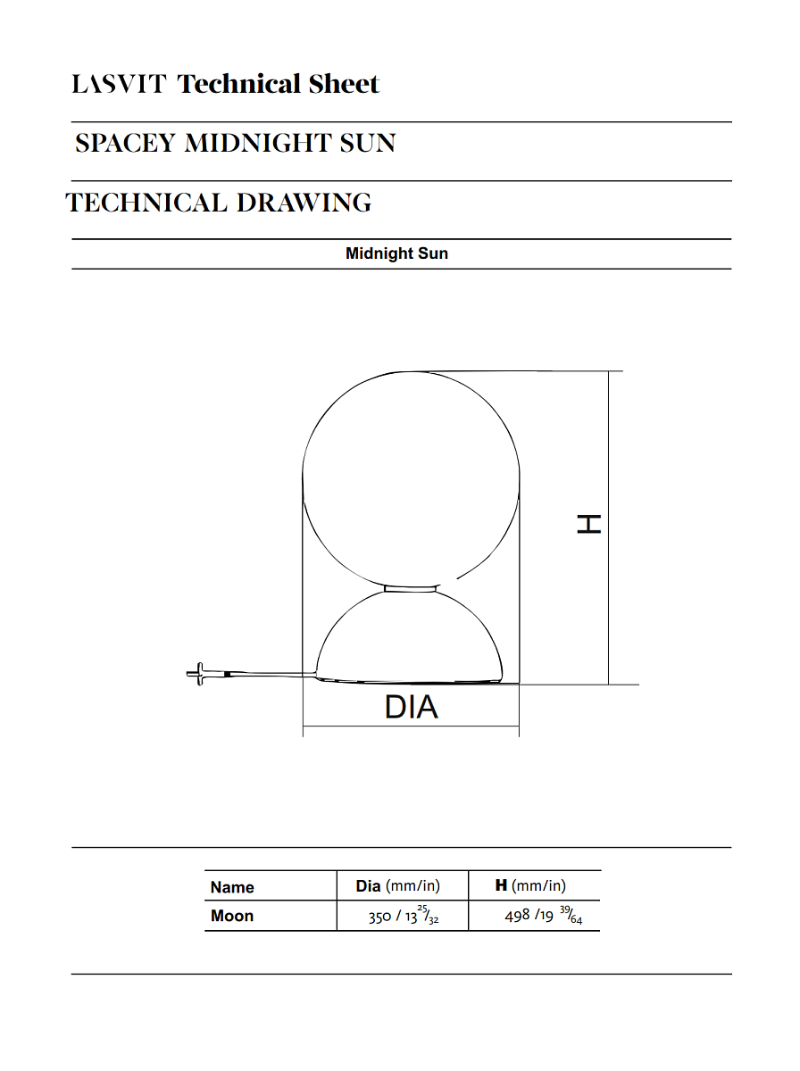 Торшер Spacey Midnight Sun Floor Lamp