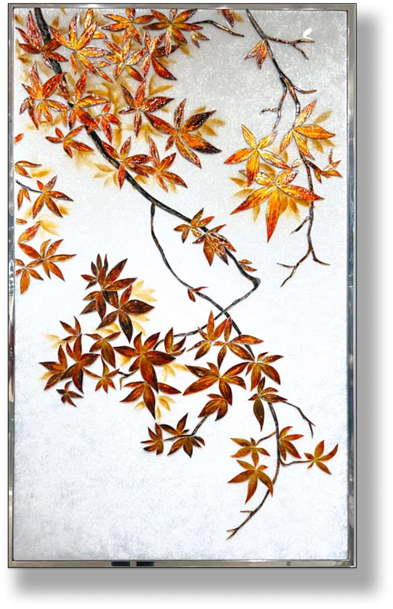 Зеркально-ювелирное панно "Японский клен"