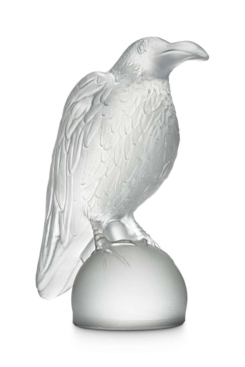Хрустальная скульптура "Ворон на шаре"