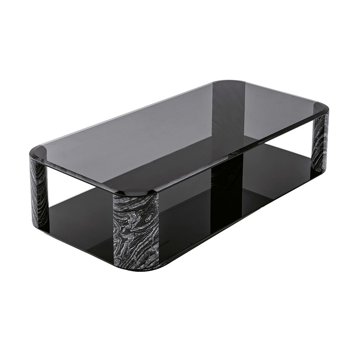 Прямоугольный коктейльный столик со стеклянной столешницей MIRAGE