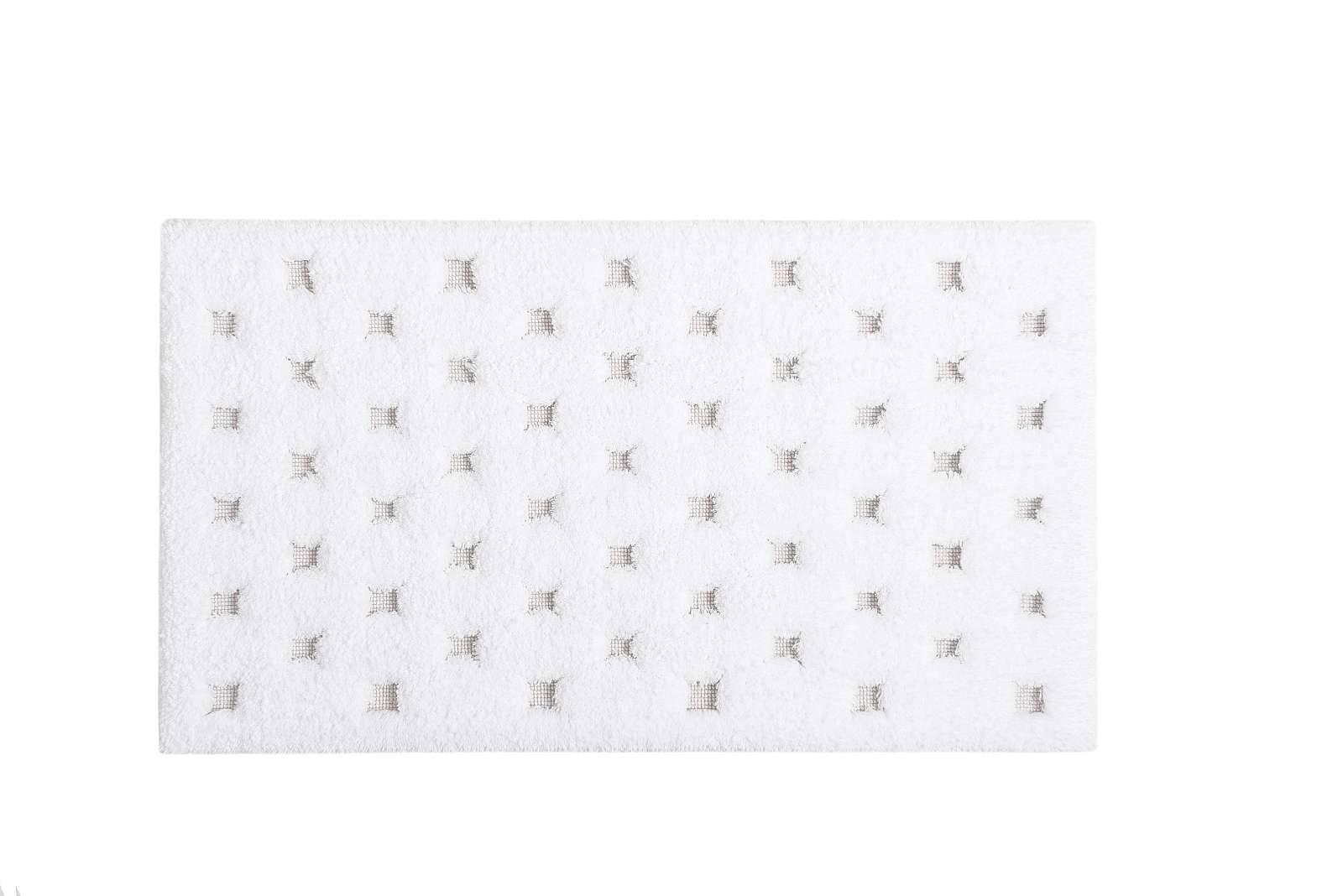 Махровый ковёр для ванной, коллекция ALICE, цвет WHITE/LINEN, 60x100 см